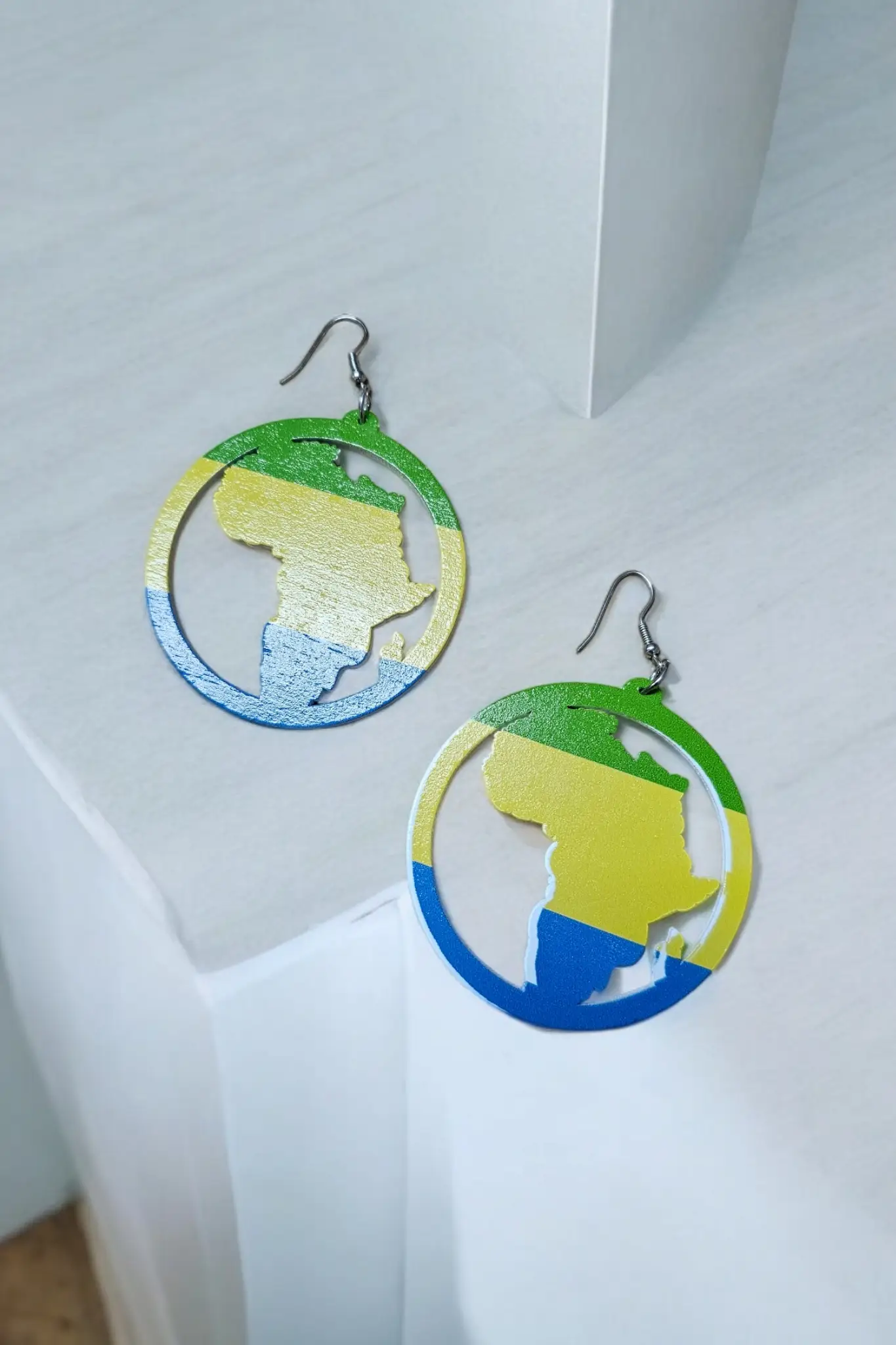 Map Of Africa Wooden Earrings by Clarissas Boutique