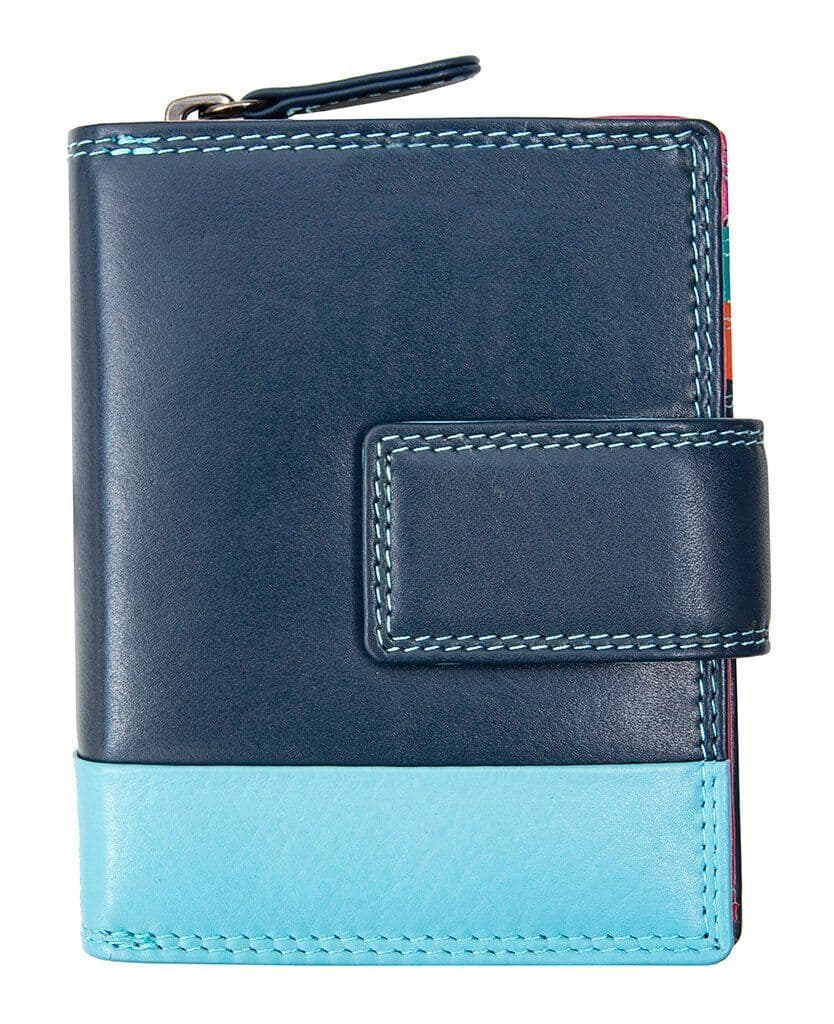 Astra RFID Trifold Blue Multi Colour Purse