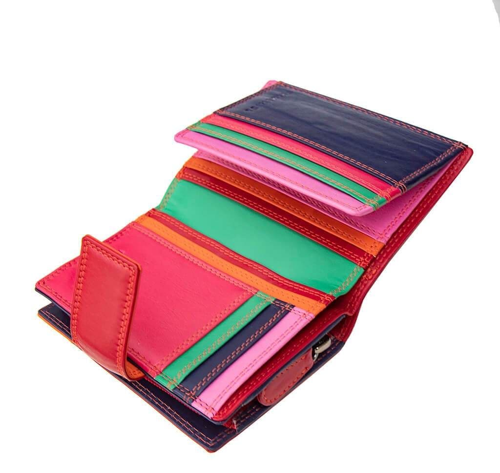 Astra RFID Trifold Red Multi Colour Purse