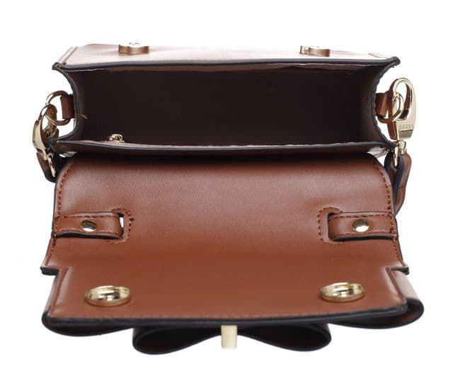 Black Bowknot Flap Lover Top Handle Cross Body Bag