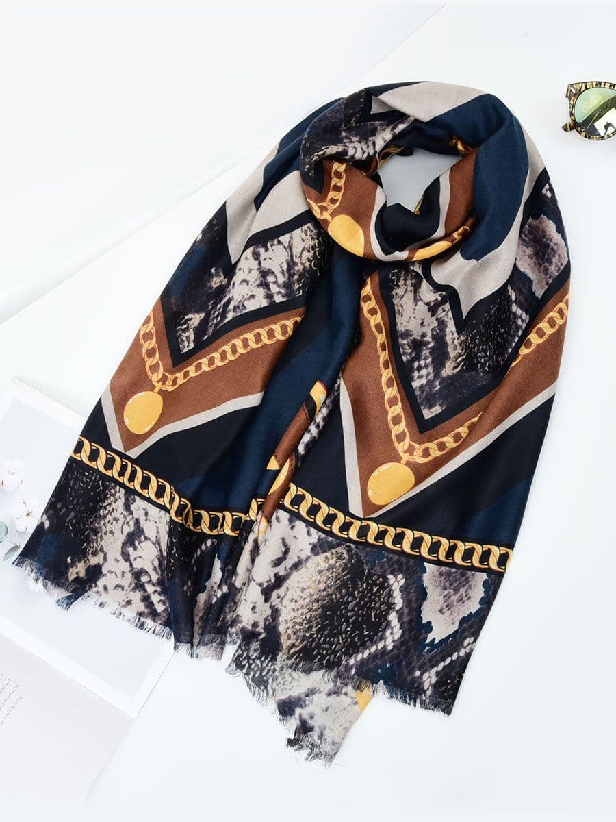 Blue Lady Winter Large Shawl Wraps