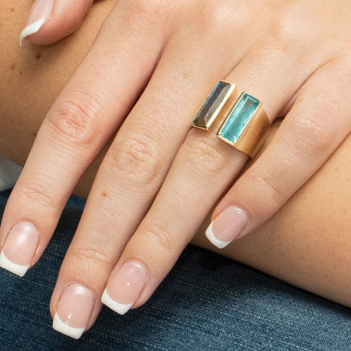 Bronx Double Gemstone Bar Contemporary