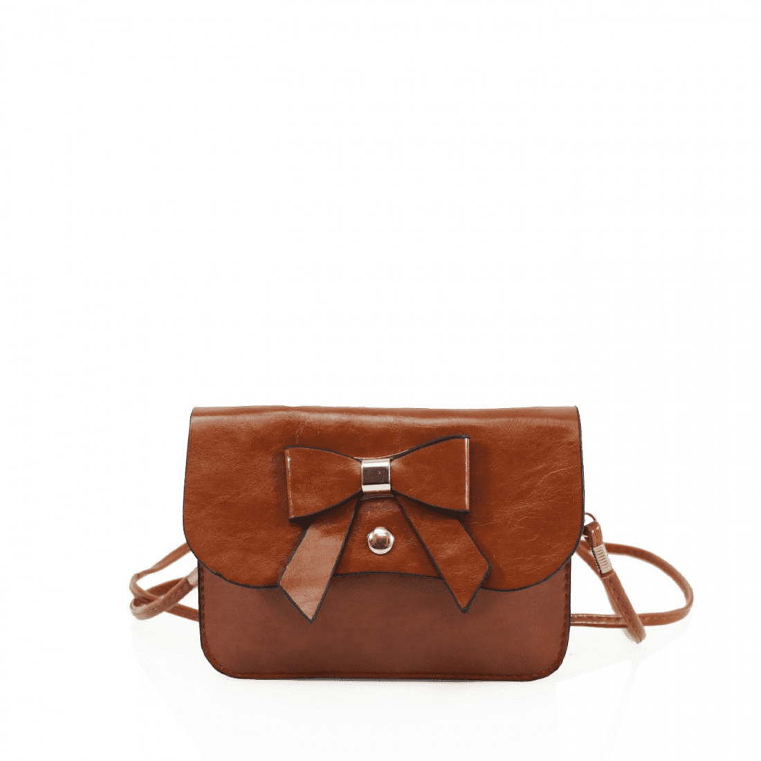 Brown- Stylish Bow Small Crossbody Bag
