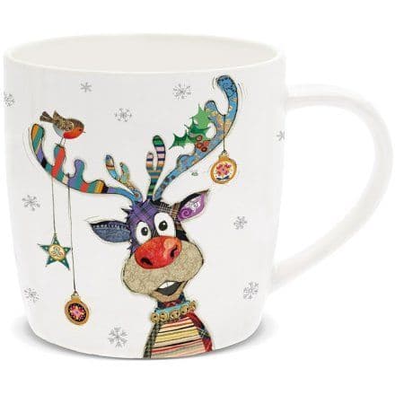 Bug Art Reindeer China Mug