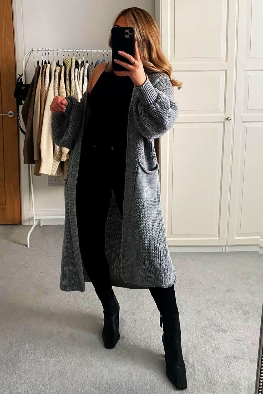Cardigan Longline Knitted