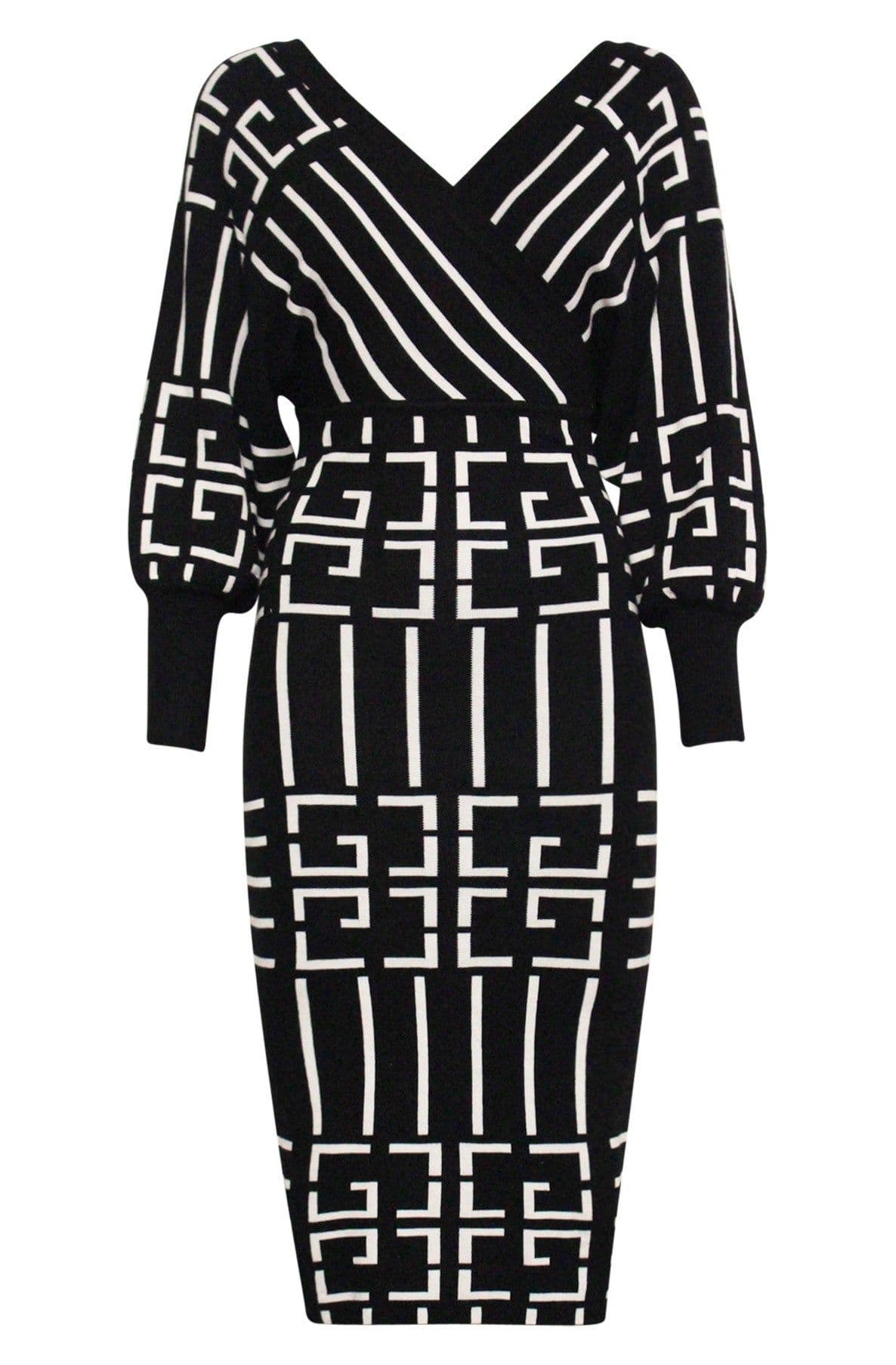 Cassandra Patterned Midi Dress