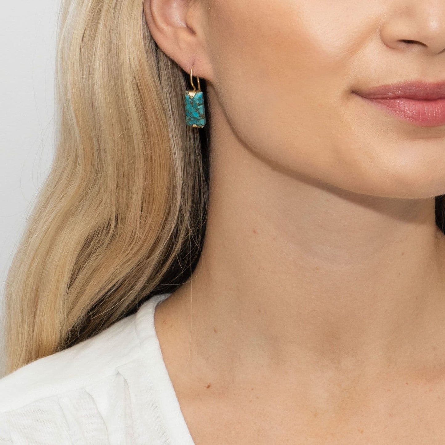 Delta Copper Turquoise Baguette Contemporary