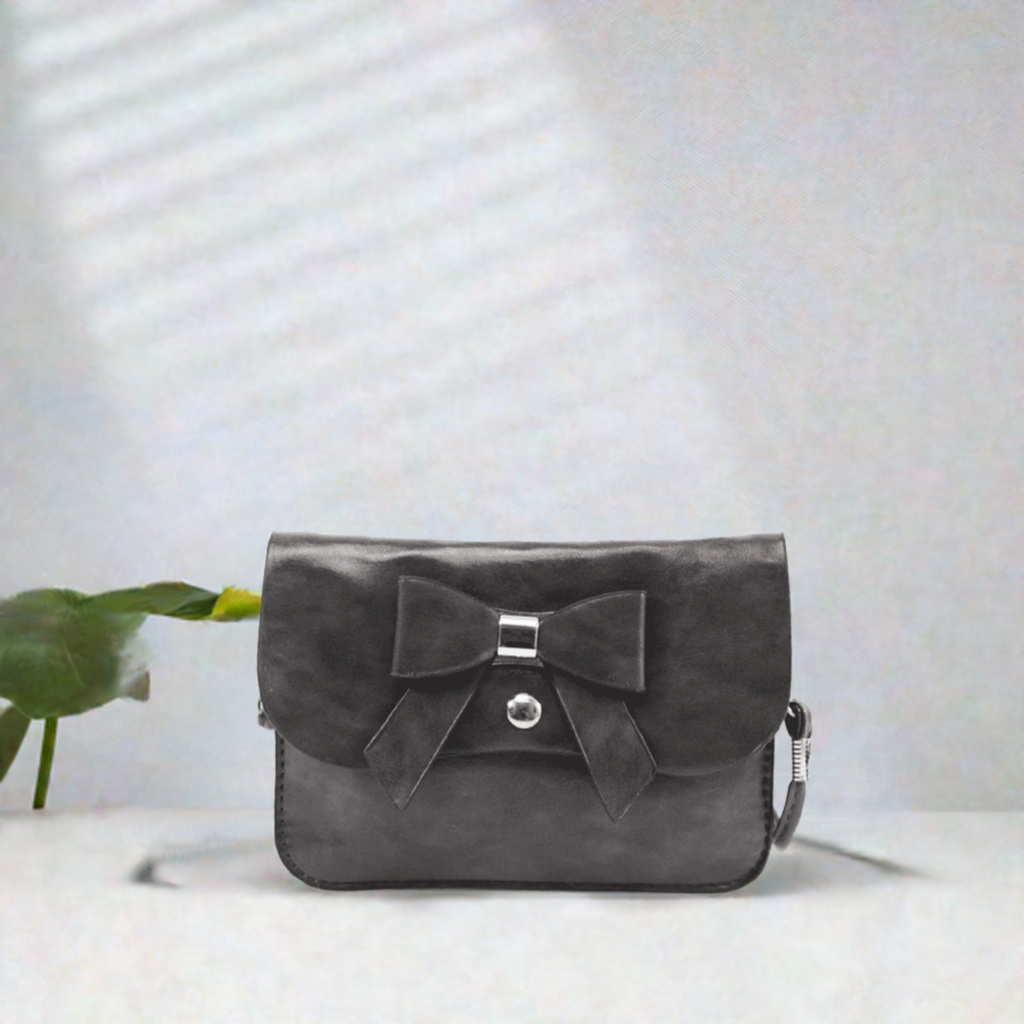 Black- Bow Small Crossbody Bag