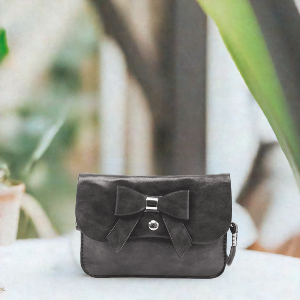 Black- Bow Small Crossbody Bag