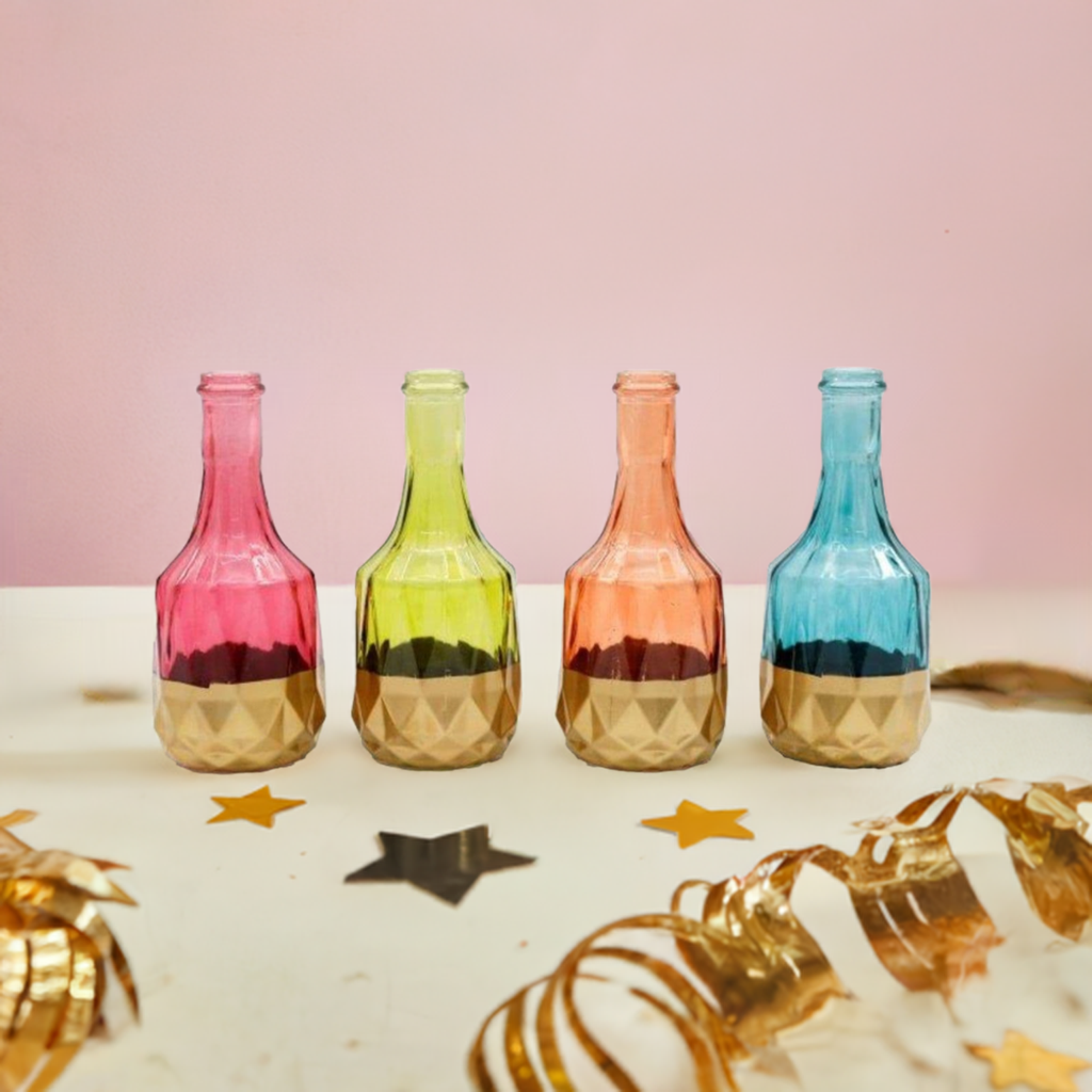 12 CM Boho Colour Glass Vase
