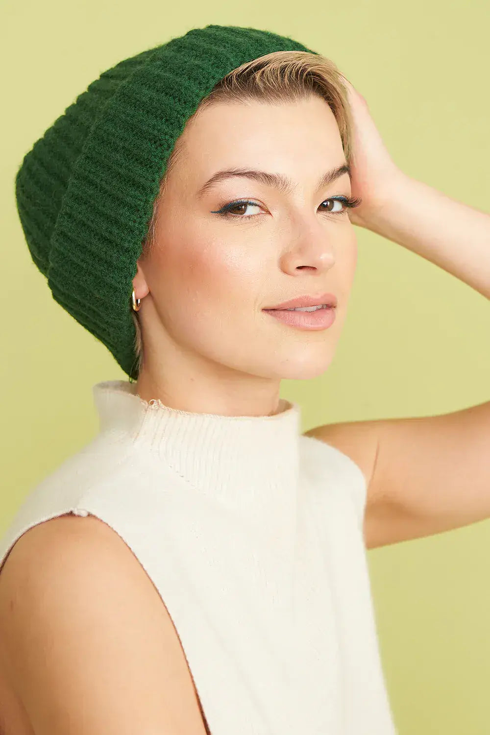 Green - Banana Peel Blend Beanie Hat