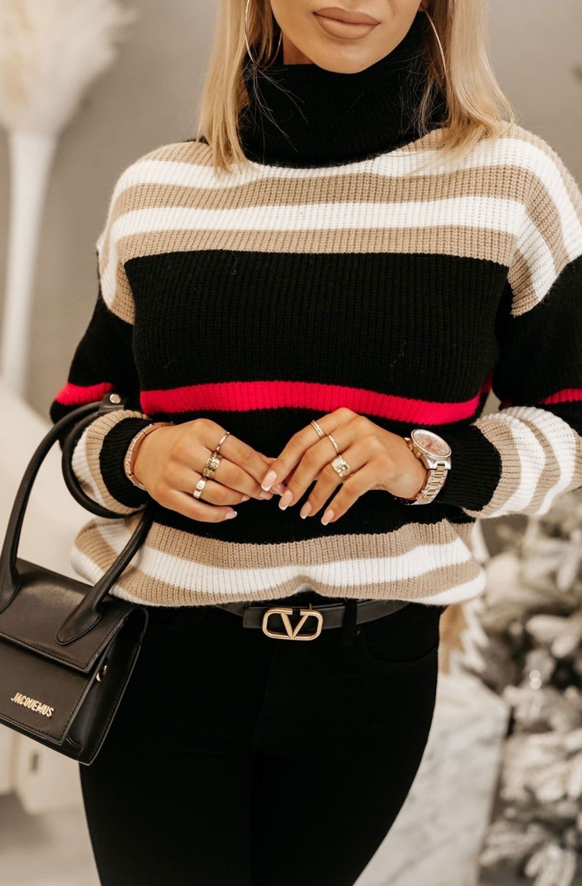 Kym Striped Polo Jumper