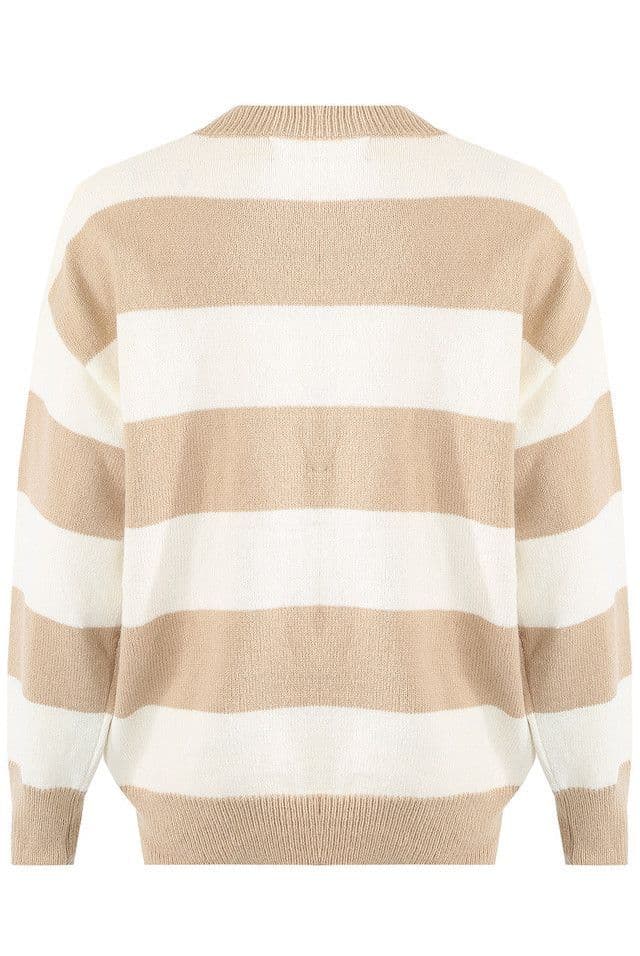 Los Angels Slogan Striped Jumper
