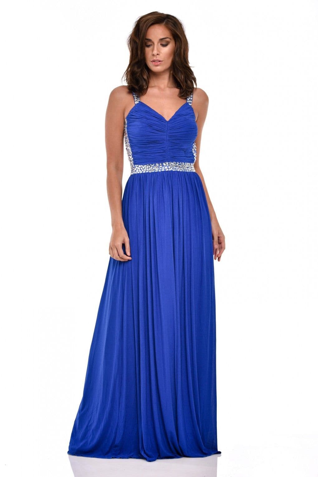 NAZZ COLLECTION NOLA ROYAL BLUE BACKLESS MAXI GRECIAN DRESS Clarissas Boutique London NAZZ COLLECTION NOLA ROYAL BLUE BACKLESS MAXI GRECIAN DRESS Clarissas Boutique London