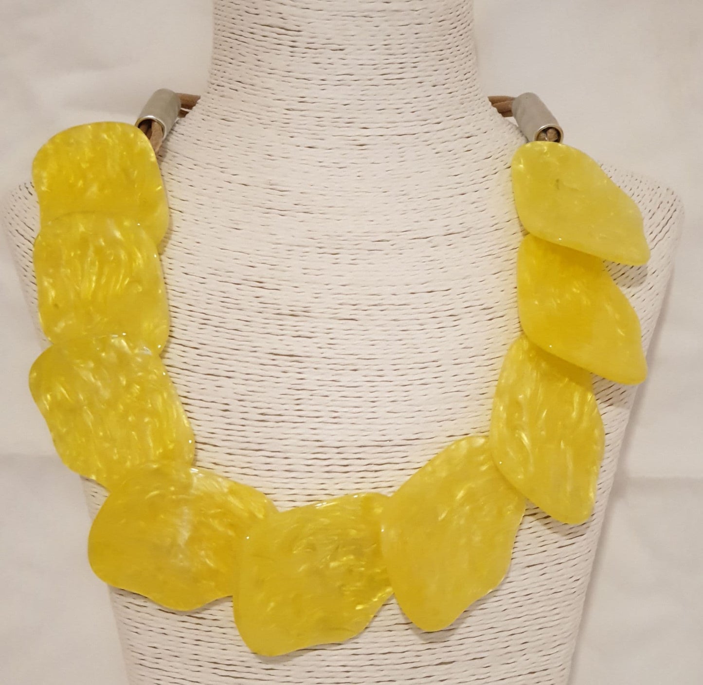 Necklace With Lobster and Clasp And Chain Extender - Yellow