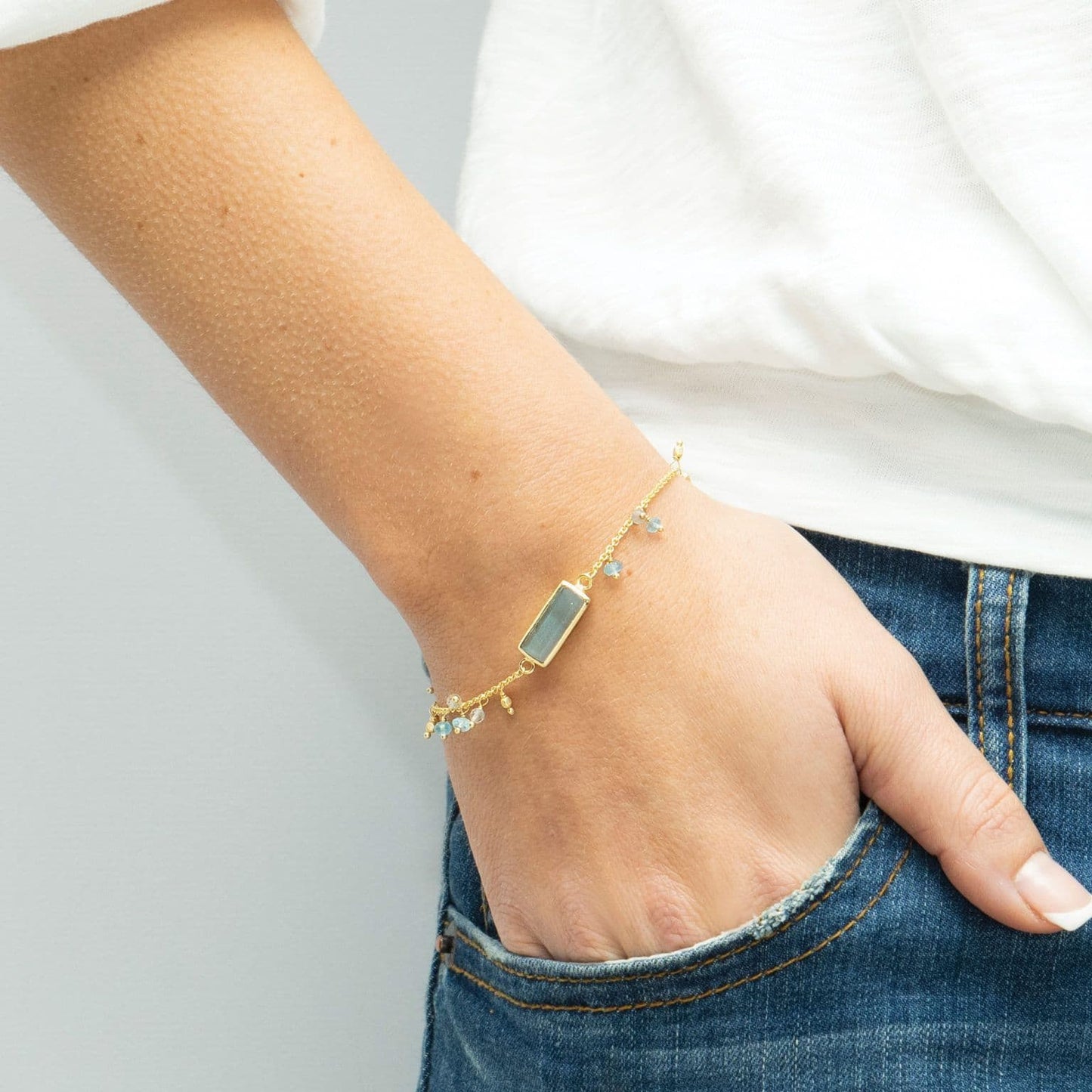 Nordic Nights Labradorite And Gem Bead Bracelet