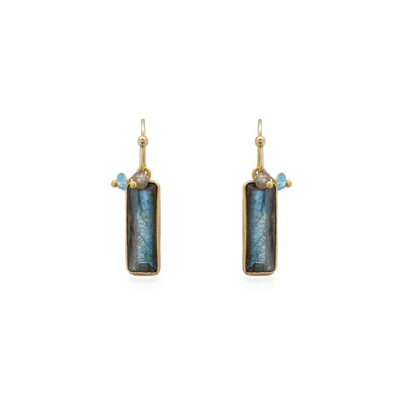Nordic Nights Labradorite And Gem Bead Earrings