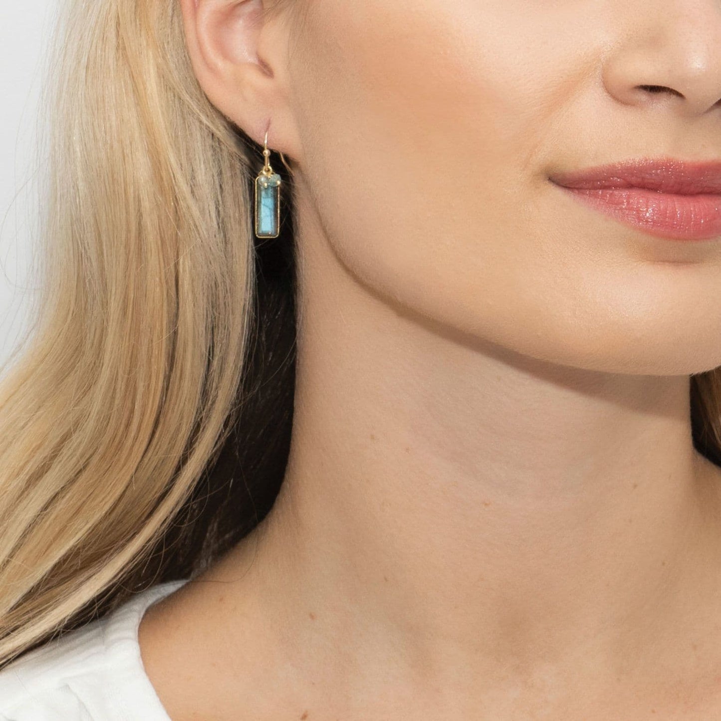 Nordic Nights Labradorite And Gem Bead Earrings