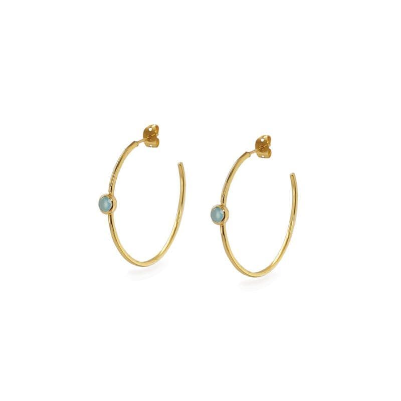Oracle Aqua Calci Mid Hoop Earrings