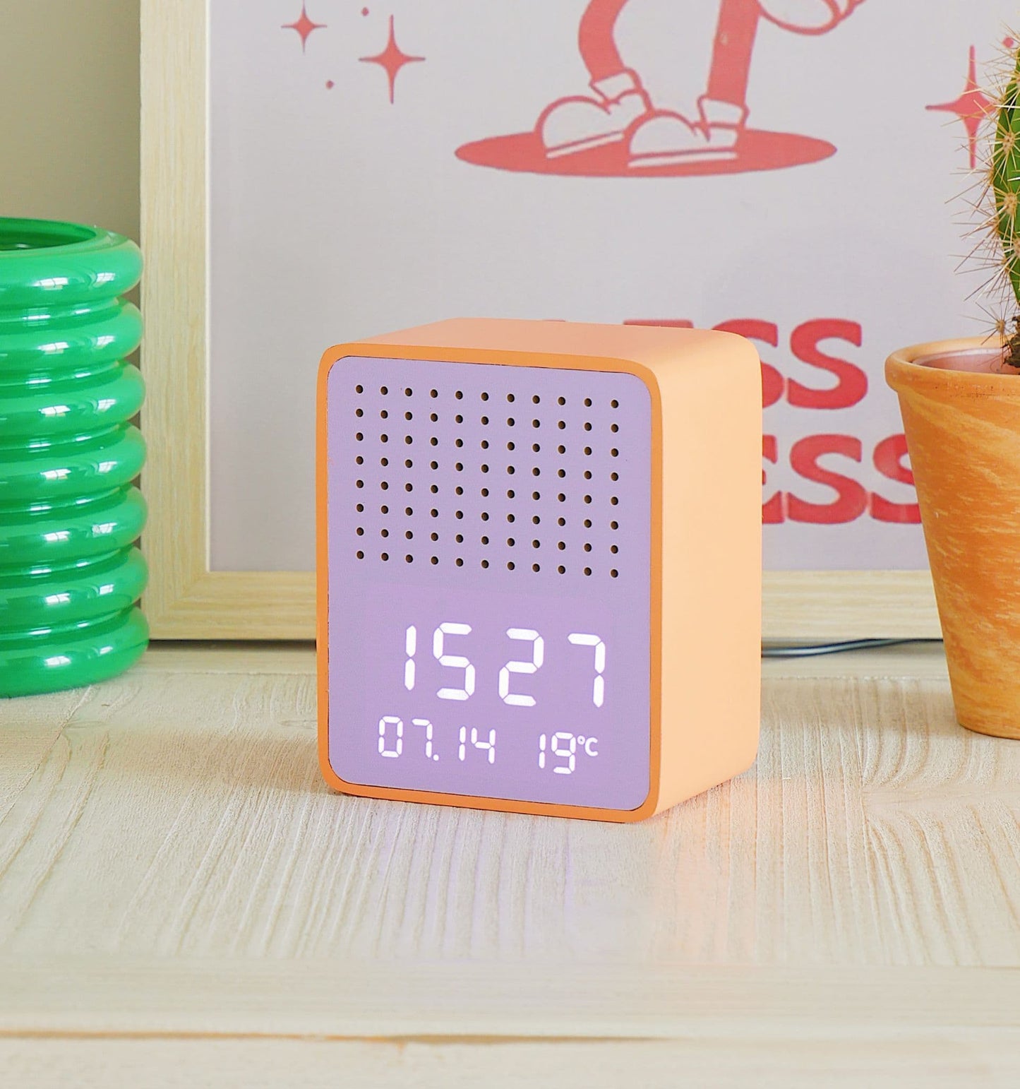 Orange And Purple Rise & Play Bluetooth Speaker & Alarm Clock