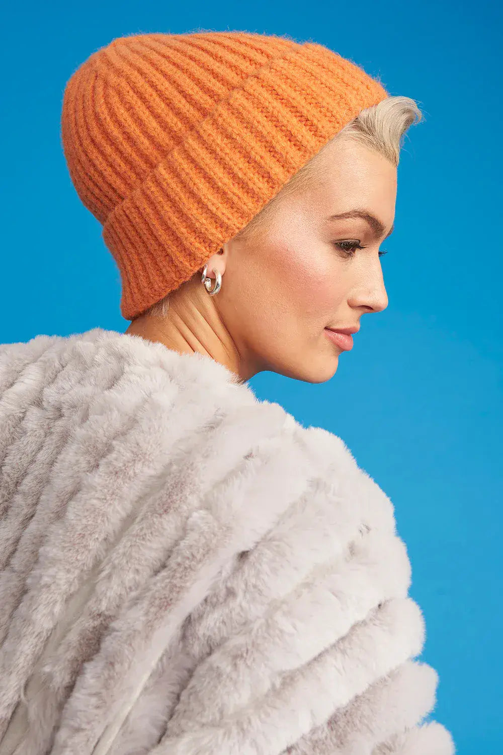 Orange - Banana Peel Blend Beanie Hat