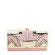 PinK Long Wallet With Colour Collision Splicing Design