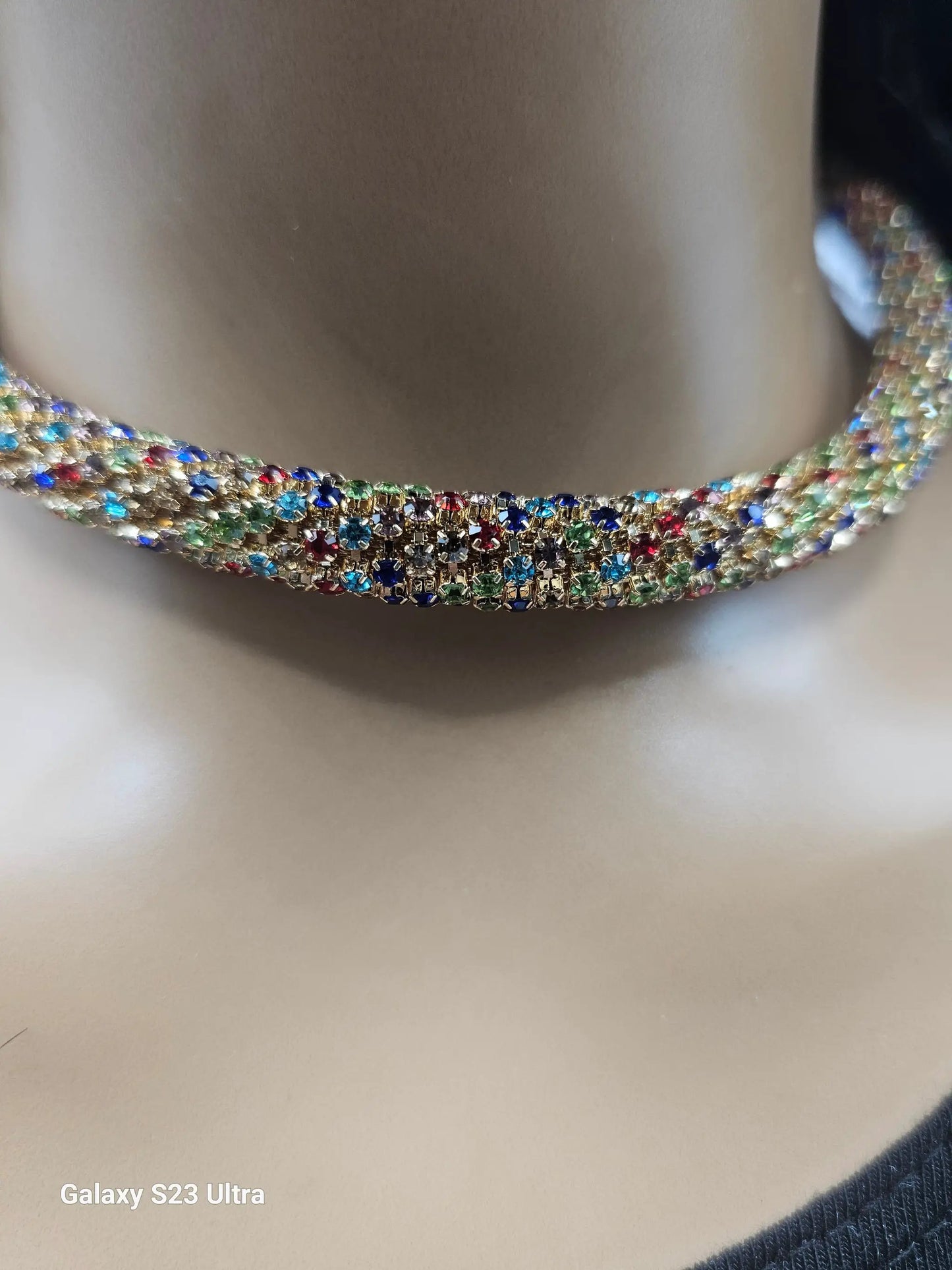 Elegant Multicoloured Rhinestone Neclace, Earrings & Bracelet Jewellery Set in Gift Box" by Clarissas Boutique London