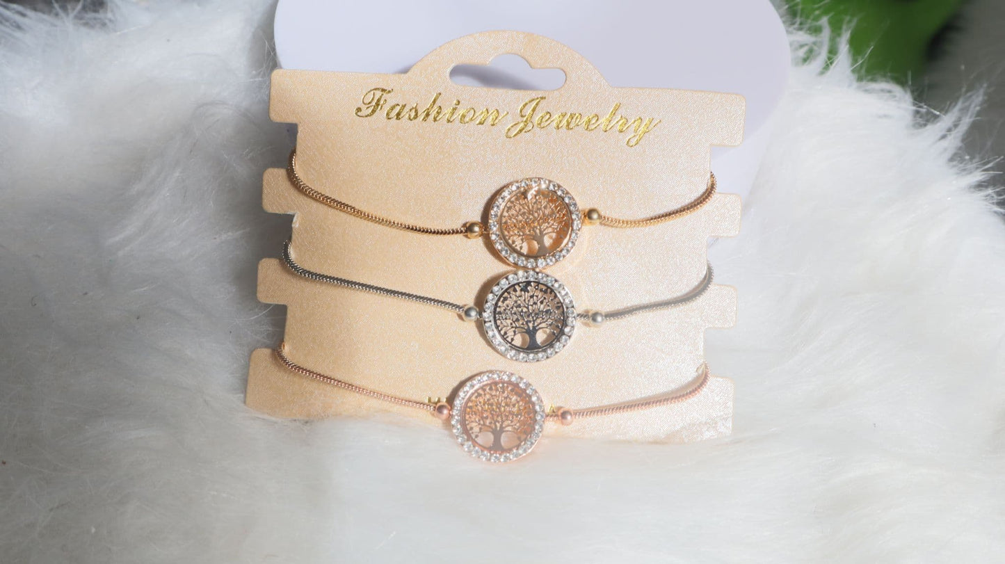 Tree Of Life Adjustable Bracelet 3PCS