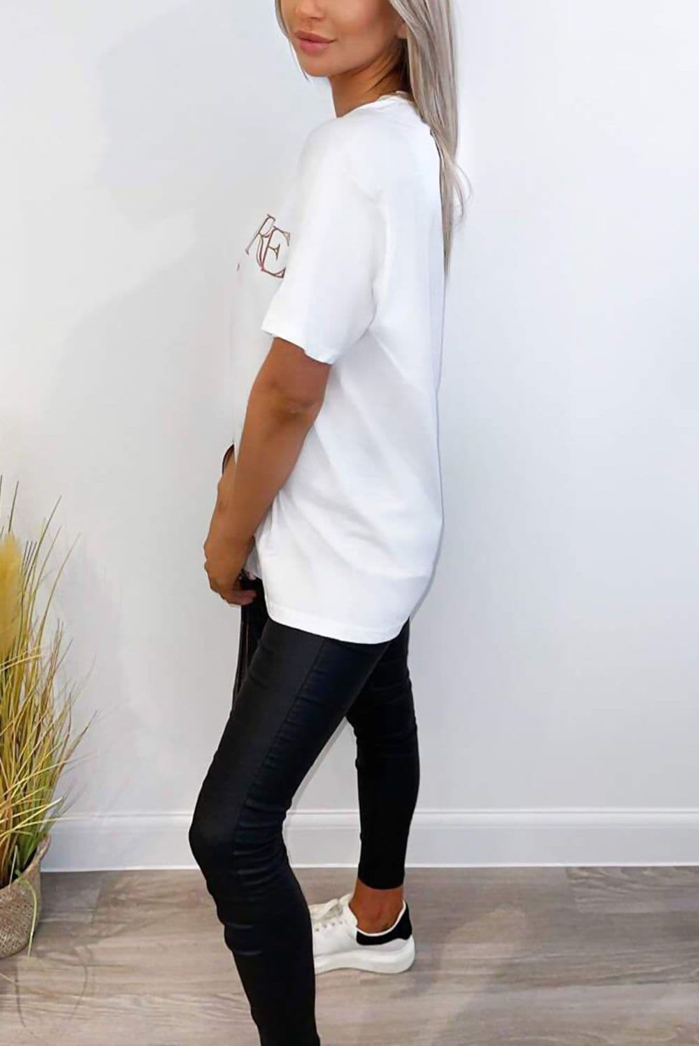 White J' Adore Paris Over-Sized Tee