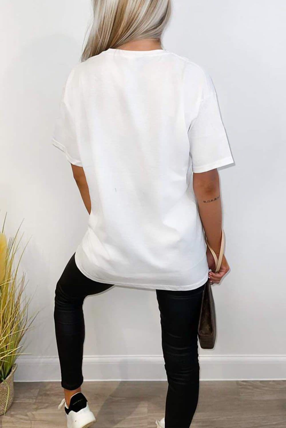 White J' Adore Paris Over-Sized Tee