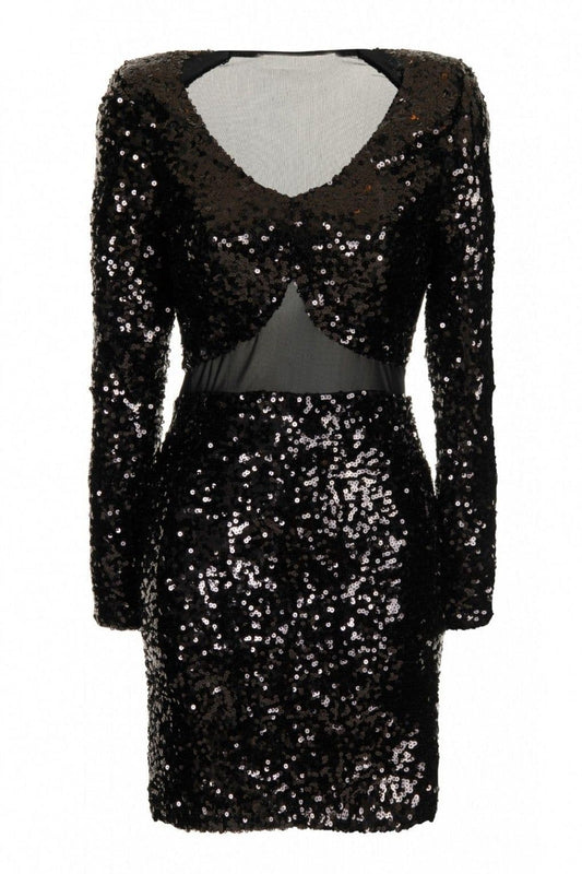 Black Sequin Bodycon Dress