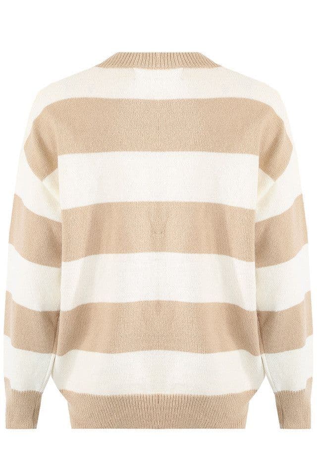 Los Angels Slogan  Striped Jumper