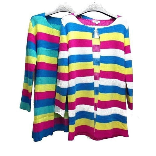 Multicolour Stripes Lux Jersey Knit Jumper