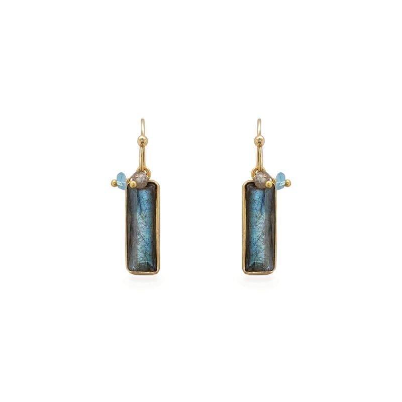 Nordic Nights Labradorite And Gem Bead Earrings