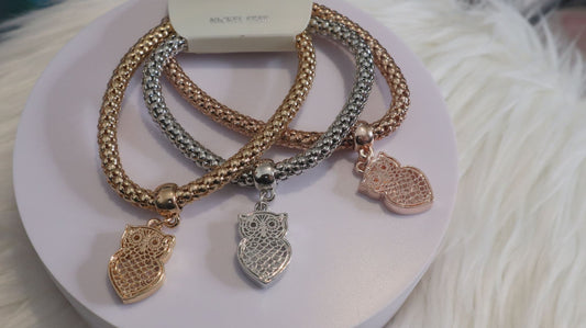 Owl 3 Piece Bracelet Set