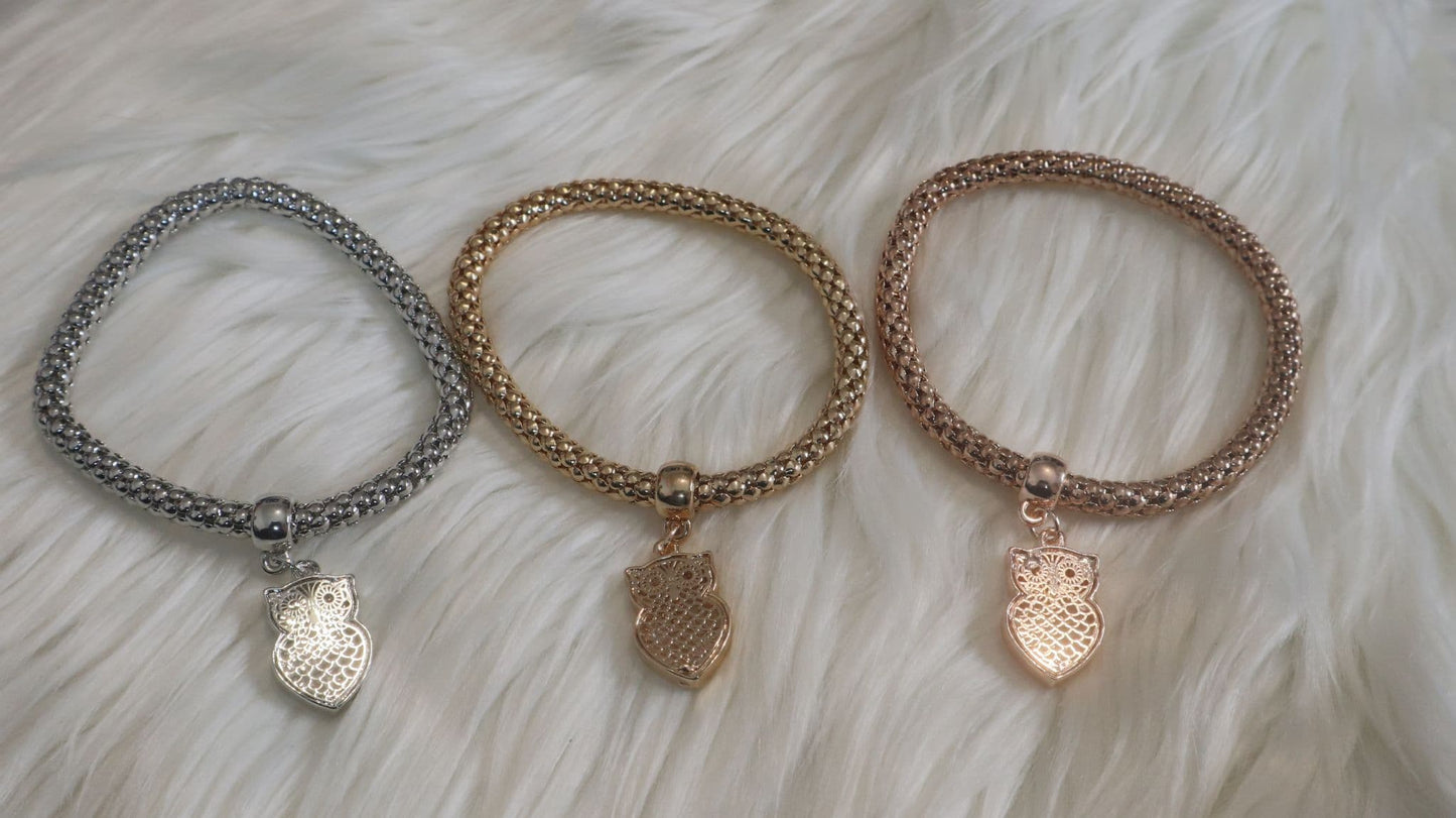 Owl 3 Piece Bracelet Set