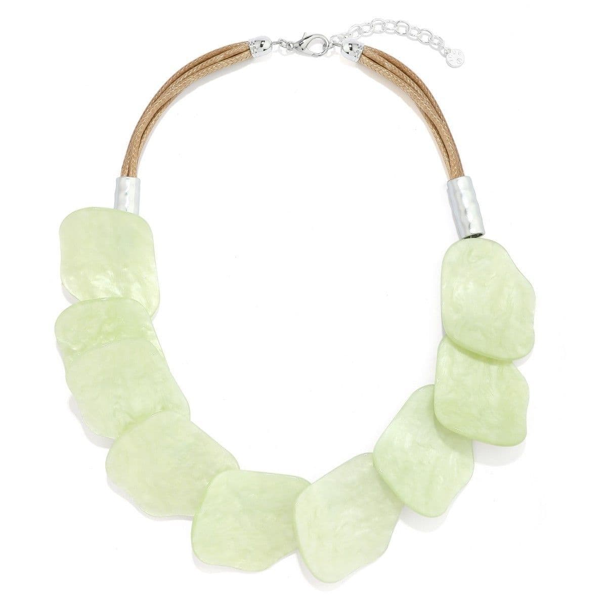 Pieces Overlay Necklace - Green