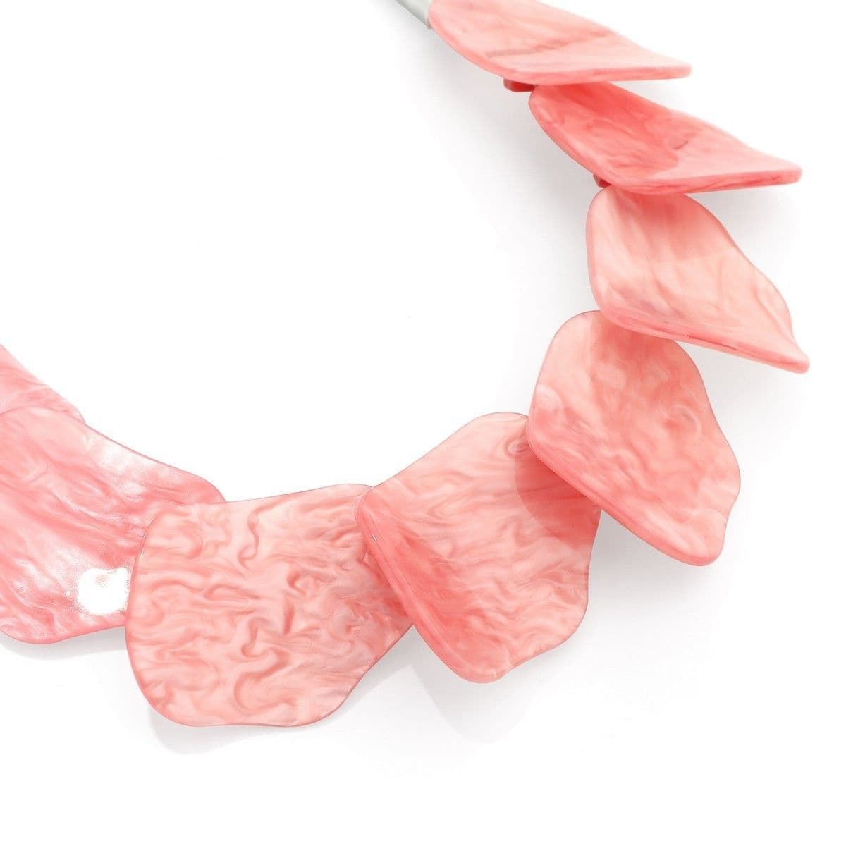 Pieces Overlay Necklace - Pink