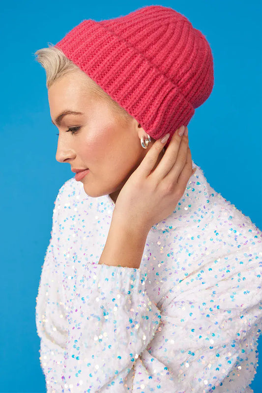 Pink - Banana Peel Blend Beanie Hat