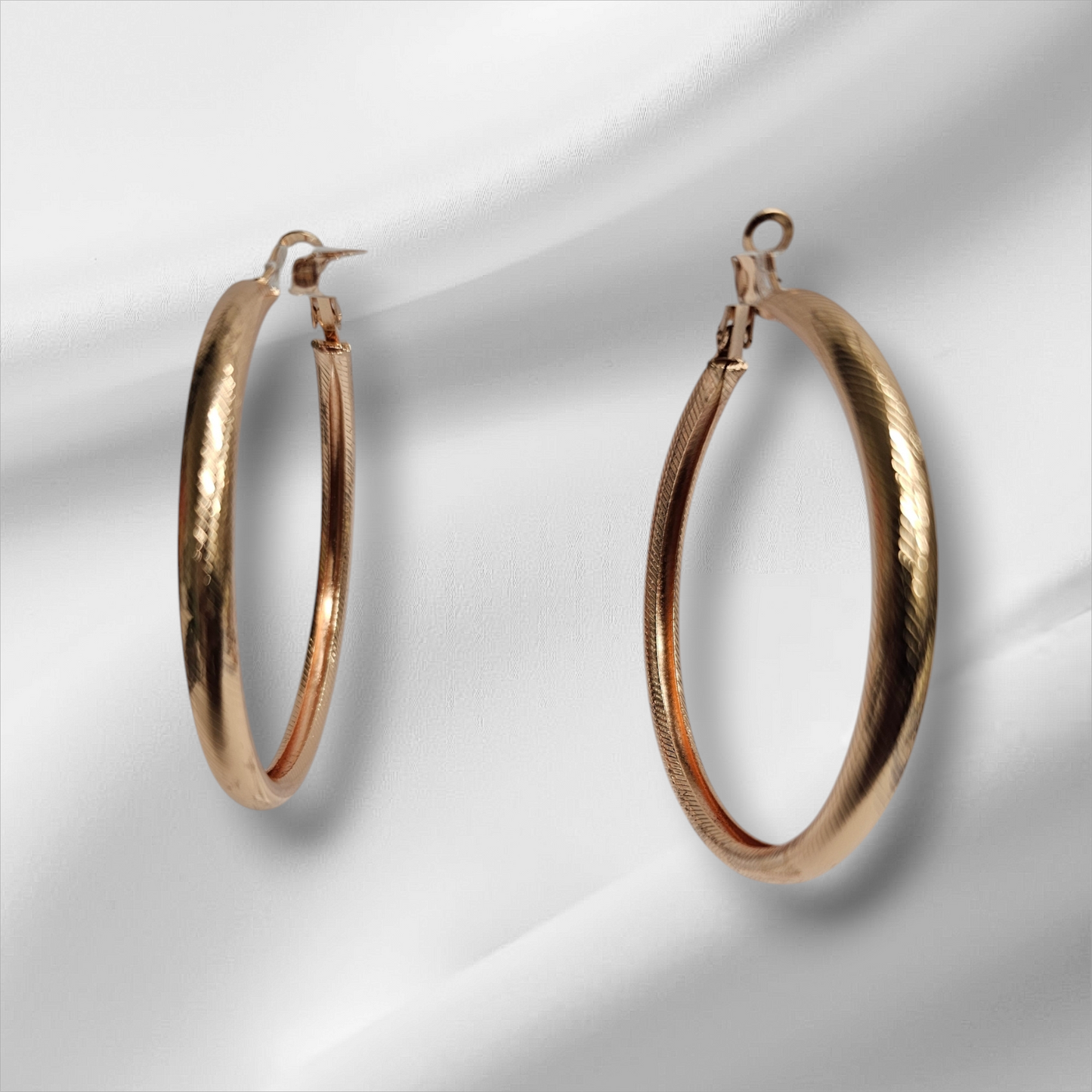 Elegant Gold Plated Hoop Earrings