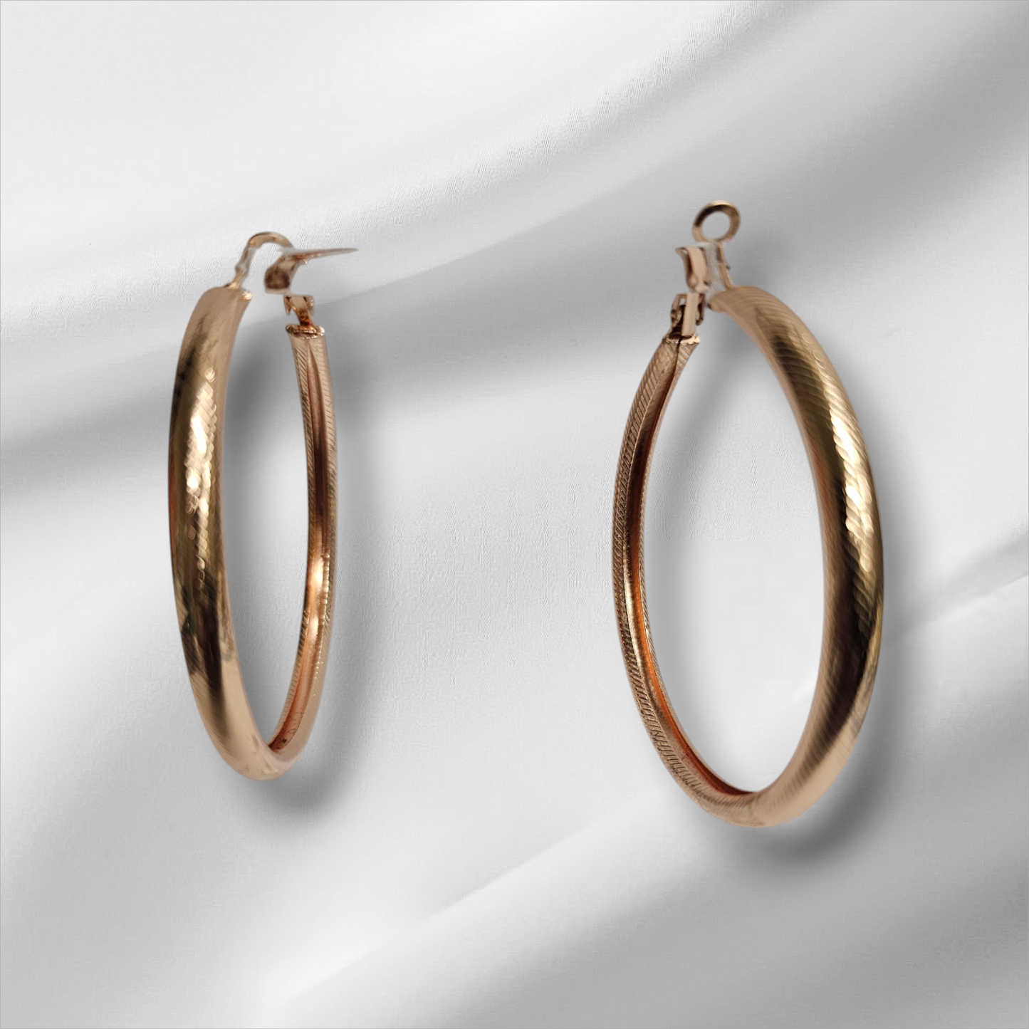 Elegant Gold Plated Hoop Earrings