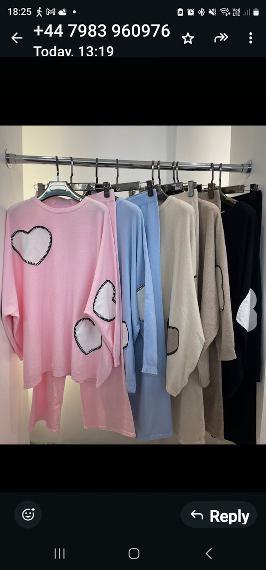 Heart Patch Loungewear Comfort Meets Chic