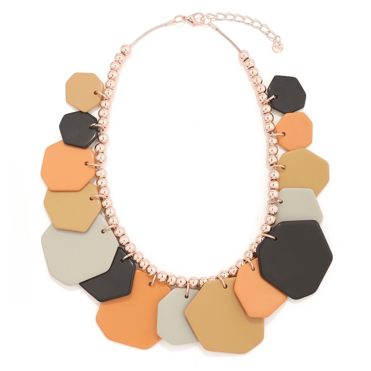 Shapes Overlay Necklace - Rose Gold