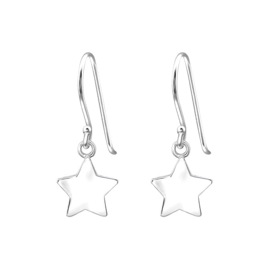 Star - 925 Sterling Silver Plain Earrings For Women's Best Friends Gift, Bridal Jewellery