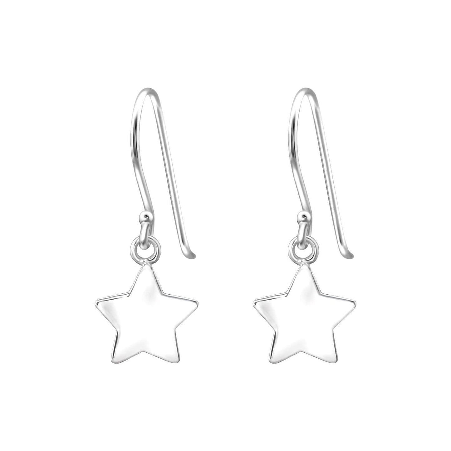 Star - 925 Sterling Silver Plain Earrings For Women's Best Friends Gift, Bridal Jewellery