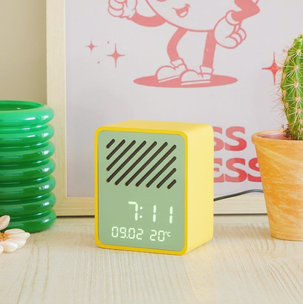 Yellow And Green Rise & Play Bluetooth Speaker & Alarm Clock